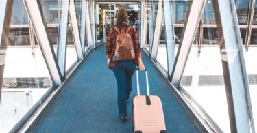 a woman traveling to canada